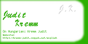 judit kremm business card